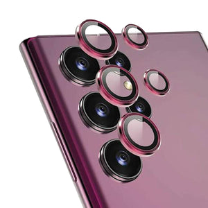 Samsung Galaxy S22 Ultra Camera Protector Burgandy Original Product Front View - OnlineExpo.pk