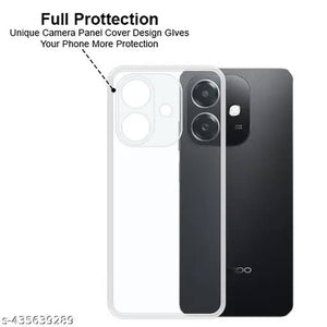 Dust proof cover for Oppo A3x Transparent with Camera protection soft jelly material bottom cap (No Edges) Original Product Front View - OnlineExpo.pk