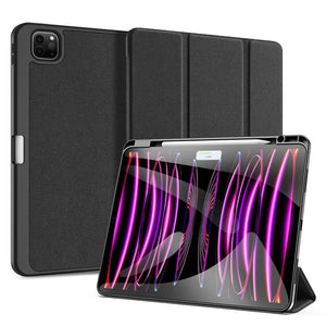 Tri Fold Book cover for iPad Pro 11 Inch 2024 M4 Chip smart case book cover with Pen Holder Original Product Front View - OnlineExpo.pk