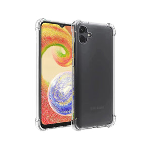 Bumper Back cover Samsung A04 Transparent with Camera protection soft jelly material Original Product Front View - OnlineExpo.pk