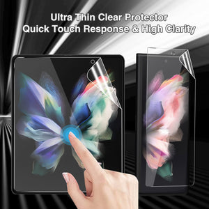 3pcs Matte Hydrogel Film Protector for Z Fold 4 Front Back Soft Film Screen Protector Cover for Galaxy Z Fold4 Protection View 2 - OnlineExpo.pk