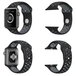 42mm 44mm 45mm 49mm Nike Sports Straps Apple Smart Watch - Black/Grey View 4 - OnlineExpo.pk