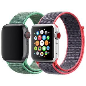 42mm-44mm-45mm Apple Watch Nylon Strap Sports Loop - Plum View 2 - OnlineExpo.pk
