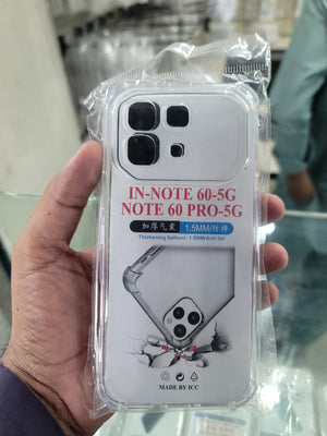 Bumper Back cover Infinix Note 60 Pro Transparent with Camera protection soft jelly material View 3 - OnlineExpo.pk