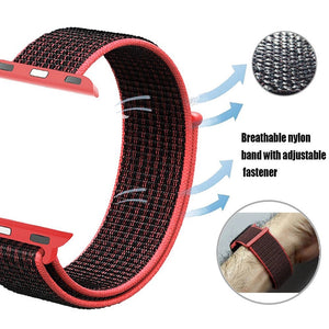 42mm-44mm-45mm Apple Watch Nylon Strap Sports Loop - Plum View 3 - OnlineExpo.pk