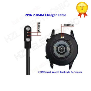 2pin Magnet Charge 2.8mm Charging Cable for universal Smart Watch clock hour saat 2.84mm strong Magnet Suction USB Power charger View 2 - OnlineExpo.pk