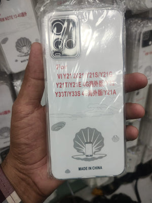 Soft dustproof cover Vivo V21 Vivo Y21s Vivo Y21G Vivo Y21T Vivo Y21E 4G Vivo Y32 Vivo Y33T Vivo Y33s 4G Vivo Y21A Transparent with Camera protection Dust Proof Cap Original Product Front View - OnlineExpo.pk