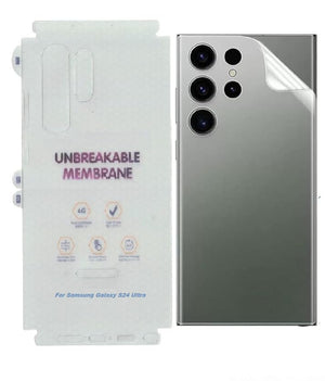 1 Pc Unbreakable Membrane Hydrogel Matte Back Protector for S24 ultra back Screen Protector (Front Protector Not included) Original Product Front View - OnlineExpo.pk