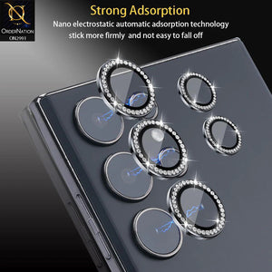 Camera protector Diamond Camera Lens Protector for Samsung S24 Ultra Titanium Grey Titanium Black View 3 - OnlineExpo.pk
