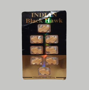Indian Black Hawk 150mg 8 Tablets Original Product Front View - OnlineExpo.pk