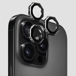 Octagon Camera Lens Protector for All Model 11 to 17 Pro Max H Tempered Glass Camera Cover with Metal Ring View 4
