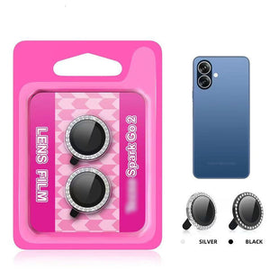 Camera protector Diamond Camera Lens Protector for Spark Go 2 Silver Black View 2 - OnlineExpo.pk