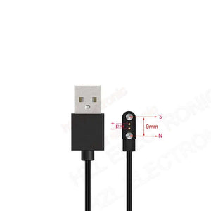 2pin Magnet Charge 2.8mm Charging Cable for universal Smart Watch clock hour saat 2.84mm strong Magnet Suction USB Power