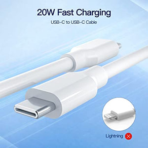 20W USB-C Fast Charger for iPad Pro 12.9 inch (6th Generation) 2022 Tablet A2436 A2764 A2437 A2766 with 2 Charging Ports and C-C AC Power Supply View 3 - OnlineExpo.pk
