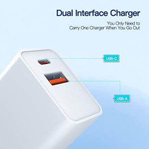 20W USB-C Fast Charger for iPad Pro 12.9 inch (6th Generation) 2022 Tablet A2436 A2764 A2437 A2766 with 2 Charging Ports and C-C AC Power Supply View 4 - OnlineExpo.pk