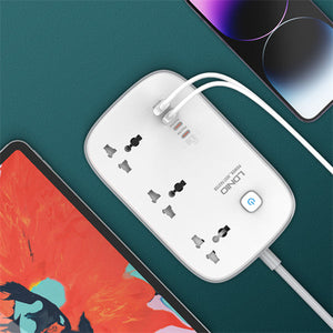 LDNIO SC3416 65W GaN Power Strip with USB PD 3 AC Outlets Surge Protector View 7 - OnlineExpo.pk