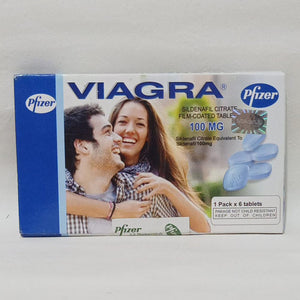Viagra 100mg 6 Tablets Original Product Front View - OnlineExpo.pk