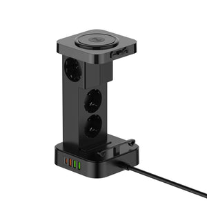 LDNIO SKW4485 4 AC Tower Extension Power Socket with 30W PD, QC3.0 & 15W Wireless Charging View 6 - OnlineExpo.pk