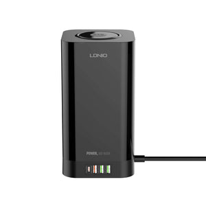 LDNIO SKW4485 4 AC Tower Extension Power Socket with 30W PD, QC3.0 & 15W Wireless Charging View 4 - OnlineExpo.pk