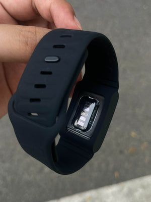 WHOOP 5.0 Silicone Wristband – Comfort Durable Soft Sports Loop Strap Black