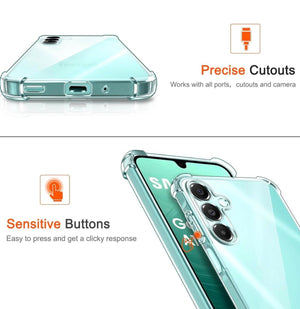Bumper Back cover Samsung A17 Transparent with Camera protection soft jelly material View 2 - OnlineExpo.pk