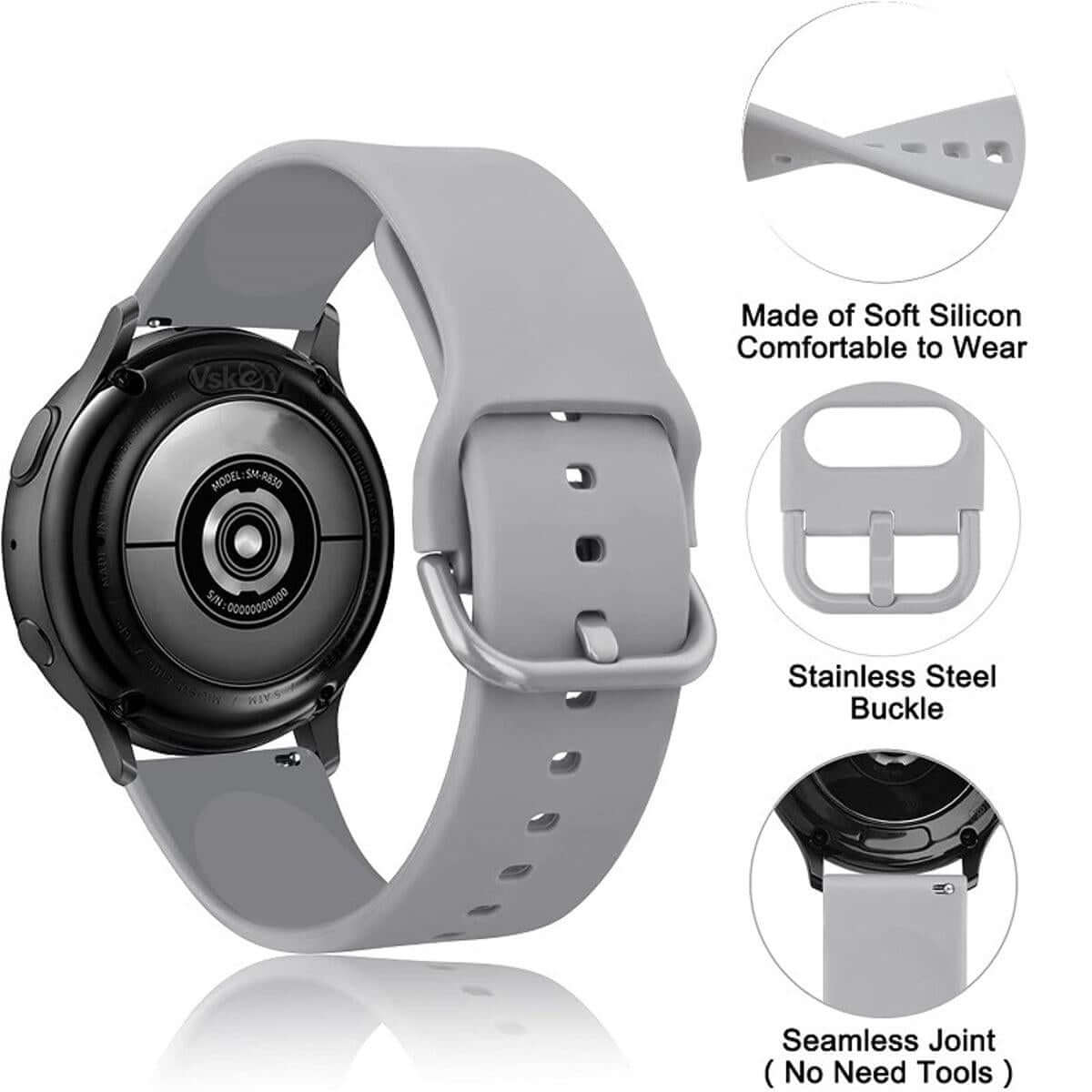 22mm Silicone Watch Strap – Mibro Lite 2 / Haylou GST / Yolo Supreme / Kieslect KR / Amazfit GTR / Huawei GT2 / Samsung View