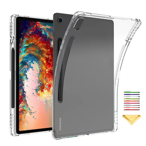 Shockproof Bumper Back Cover for Samsung Galaxy Tab S10 FE Plus 5G 13.1 Inch 2025 Model (SM-X620) Case TPU Silicon Transparent Cover S10 FE+ Original Product Front View - OnlineExpo.pk