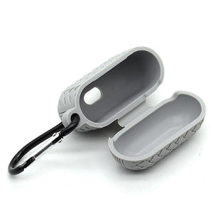 Airpods Pro 2022 / 2019 Woven Pattern Silicone Soft Case - Grey View 2 - OnlineExpo.pk
