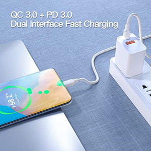 20W USB-C Fast Charger for iPad Pro 12.9 inch (6th Generation) 2022 Tablet A2436 A2764 A2437 A2766 with 2 Charging Ports and C-C AC Power Supply View 2 - OnlineExpo.pk