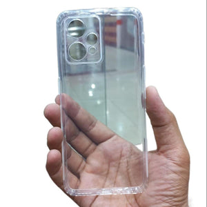 Pack of 2 Soft Jelly cover Real me 9 Pro Plus 5G Transparent with Camera protection Dust Proof Cap Original Product Front View - OnlineExpo.pk