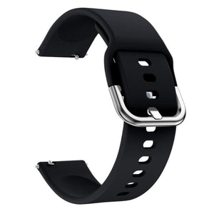 22mm Silicone Watch Strap – Ronin R07 / Mibro T2 / Amazfit GTR 3 / Dany Alpha / Huawei GT3 / Kieslect K10 / Samsung 46mm Original Product Front View - OnlineExpo.pk