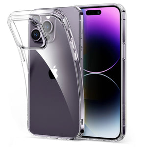 Eouro Soft Silicone cover 14 Pro Clear Back Cover View 2 - OnlineExpo.pk