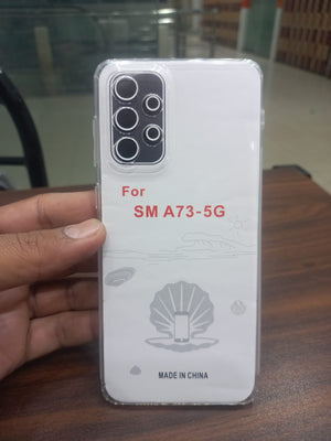 Dust Proof Soft Jelly cover Samsung A73 5G Transparent with Camera protection Bottom Cap View 4 - OnlineExpo.pk