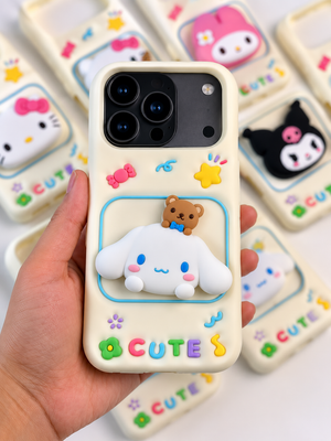 Cute 3D Kawaii Cartoon Silicone Case | 4 Adorable Designs View 5 - OnlineExpo.pk