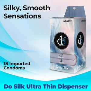 DO Silk Ultra Thin Condom 18 Pcs Dispenser Range Original Product Front View - OnlineExpo.pk