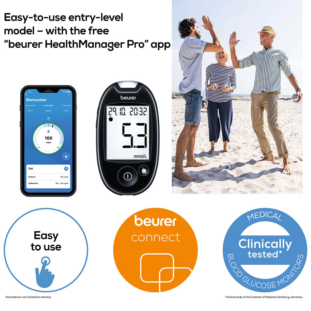 Beurer Blood Glucose Monitor GL 44 Black mg/dl