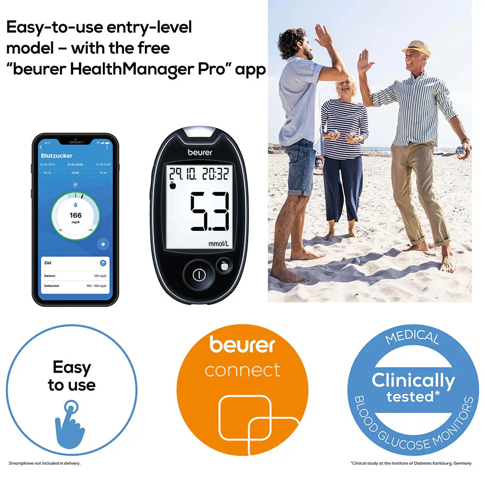 Beurer Blood Glucose Monitor GL 44 Black mg/dl