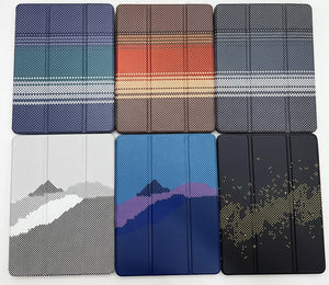 PITAKA printed Book cover for Apple iPad 7th Generation 8th Generation 9th Generation 10.2 inch iPad Pro 10.5 Smart case with pen holder space Original Product Front View - OnlineExpo.pk
