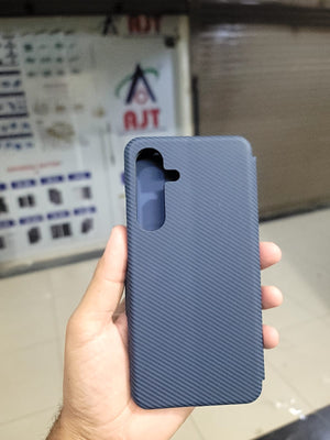 Fiber fusion book cover for Samsung S25 FE Flip Cover View 6 - OnlineExpo.pk