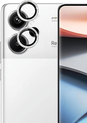 Camera protector Diamond Camera Lens Protector for Redmi Note 13 Silver Black Original Product Front View - OnlineExpo.pk
