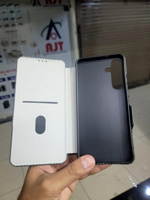 Fiber fusion book cover for Samsung S25 FE Flip Cover View 8 - OnlineExpo.pk