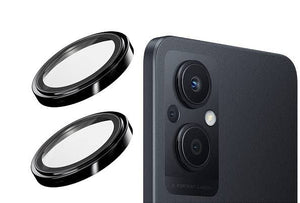 Black 3D Back Camera Lens Protector for Oppo F21 Pro 5G Original Product Front View - OnlineExpo.pk