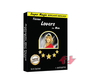 Tissue Lovers For Men Antiseptic Wet Wipes for Men ( 1 sachet only ) Original Product Front View - OnlineExpo.pk