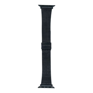 42mm/44mm/45mm/49mm/22mm Luxury Style Stainless Steel Chain Straps For Smart Watch - Black Original Product Front View