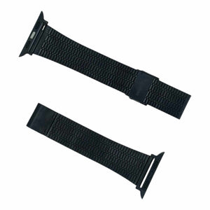 42mm/44mm/45mm/49mm/22mm Luxury Style Stainless Steel Chain Straps For Smart Watch - Black View 3 - OnlineExpo.pk