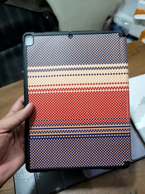PITAKA printed Book cover for Apple iPad 7th Generation 8th Generation 9th Generation 10.2 inch iPad Pro 10.5 Smart case with pen holder space View 6 - OnlineExpo.pk