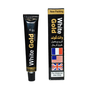 White Gold Delay Cream 15g For Men (USA Formulation) Original Product Front View - OnlineExpo.pk