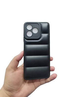 Down Jacket 3D Puffer Case Cover For Realme C51 Realme C51 Realme Note 50 Back cover View 2 - OnlineExpo.pk