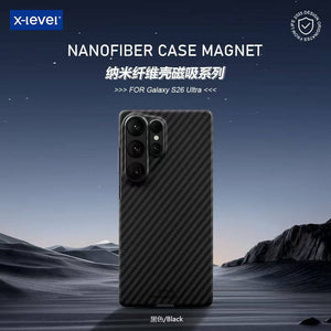 X-Level Nanofiber Case for Samsung S26 Ultra Back Cover Black View 2 - OnlineExpo.pk