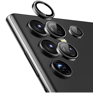 Samsung Galaxy S23 Ultra 3D Back Camera Lens Protector Black Original Product Front View - OnlineExpo.pk